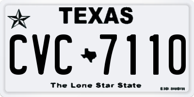 TX license plate CVC7110
