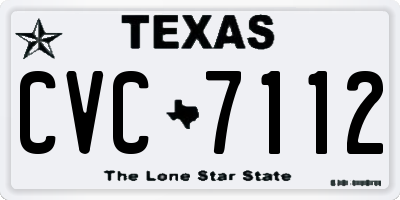 TX license plate CVC7112