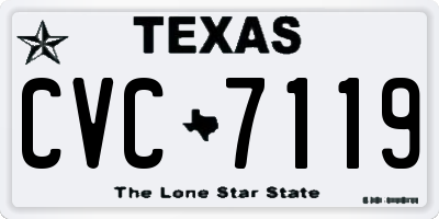 TX license plate CVC7119