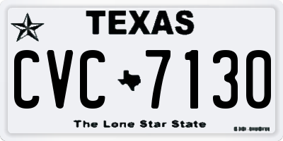 TX license plate CVC7130