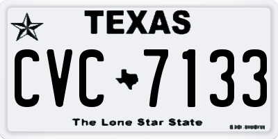 TX license plate CVC7133