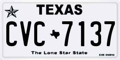 TX license plate CVC7137