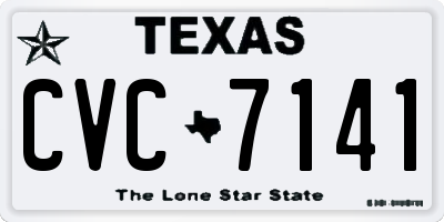 TX license plate CVC7141