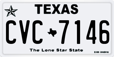 TX license plate CVC7146