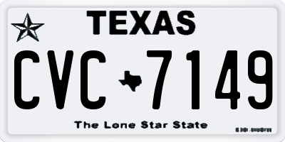 TX license plate CVC7149