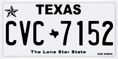 TX license plate CVC7152