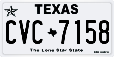 TX license plate CVC7158