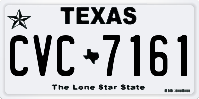 TX license plate CVC7161