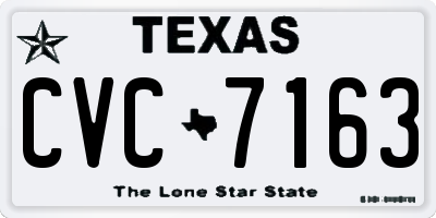 TX license plate CVC7163