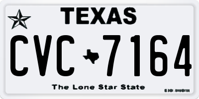TX license plate CVC7164