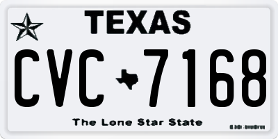 TX license plate CVC7168