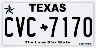 TX license plate CVC7170