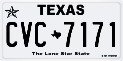 TX license plate CVC7171