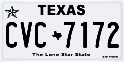 TX license plate CVC7172