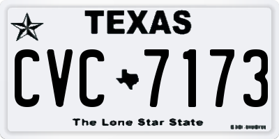 TX license plate CVC7173