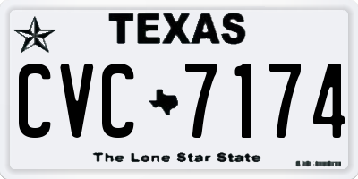 TX license plate CVC7174