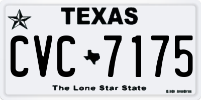 TX license plate CVC7175