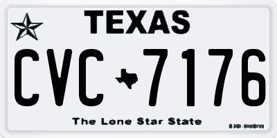 TX license plate CVC7176