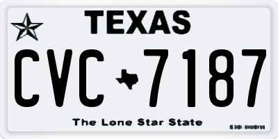TX license plate CVC7187