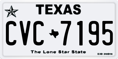 TX license plate CVC7195