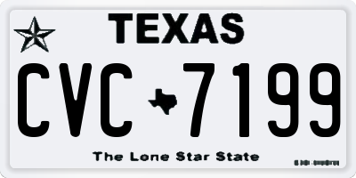 TX license plate CVC7199