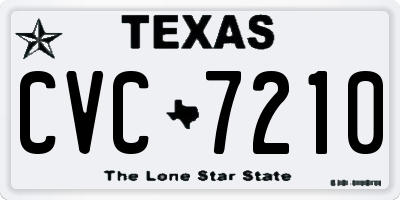 TX license plate CVC7210
