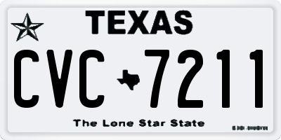 TX license plate CVC7211