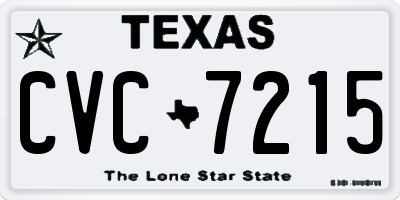 TX license plate CVC7215