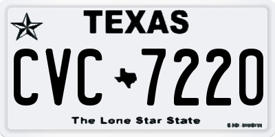TX license plate CVC7220