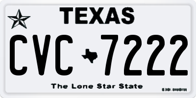 TX license plate CVC7222