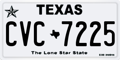 TX license plate CVC7225