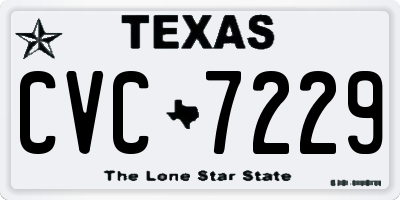 TX license plate CVC7229