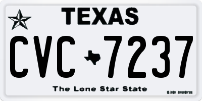 TX license plate CVC7237