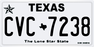 TX license plate CVC7238