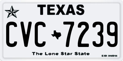TX license plate CVC7239