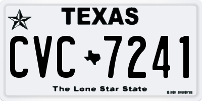 TX license plate CVC7241