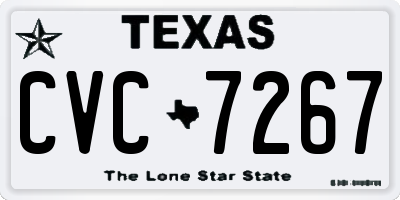 TX license plate CVC7267