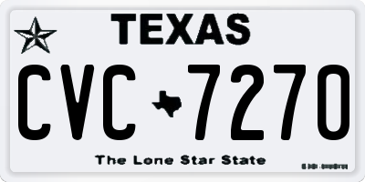 TX license plate CVC7270