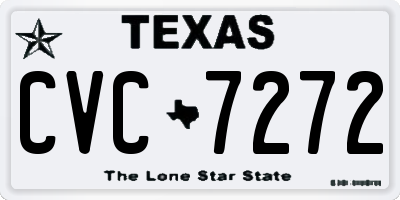 TX license plate CVC7272
