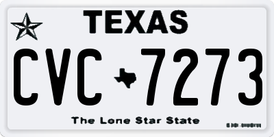 TX license plate CVC7273