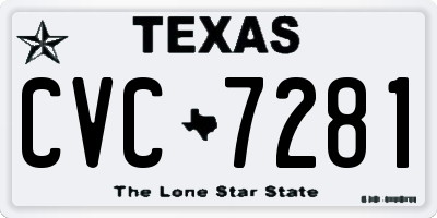 TX license plate CVC7281