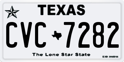 TX license plate CVC7282
