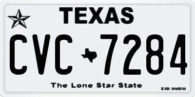 TX license plate CVC7284