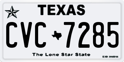 TX license plate CVC7285