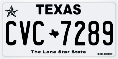 TX license plate CVC7289
