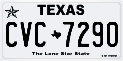 TX license plate CVC7290