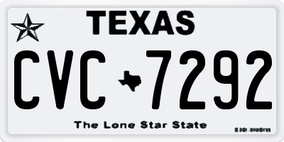 TX license plate CVC7292