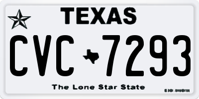 TX license plate CVC7293