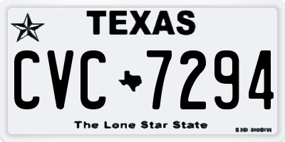 TX license plate CVC7294