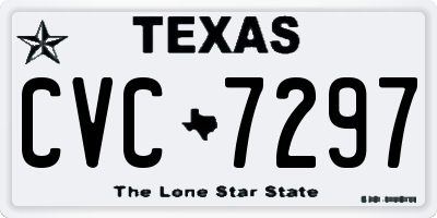 TX license plate CVC7297